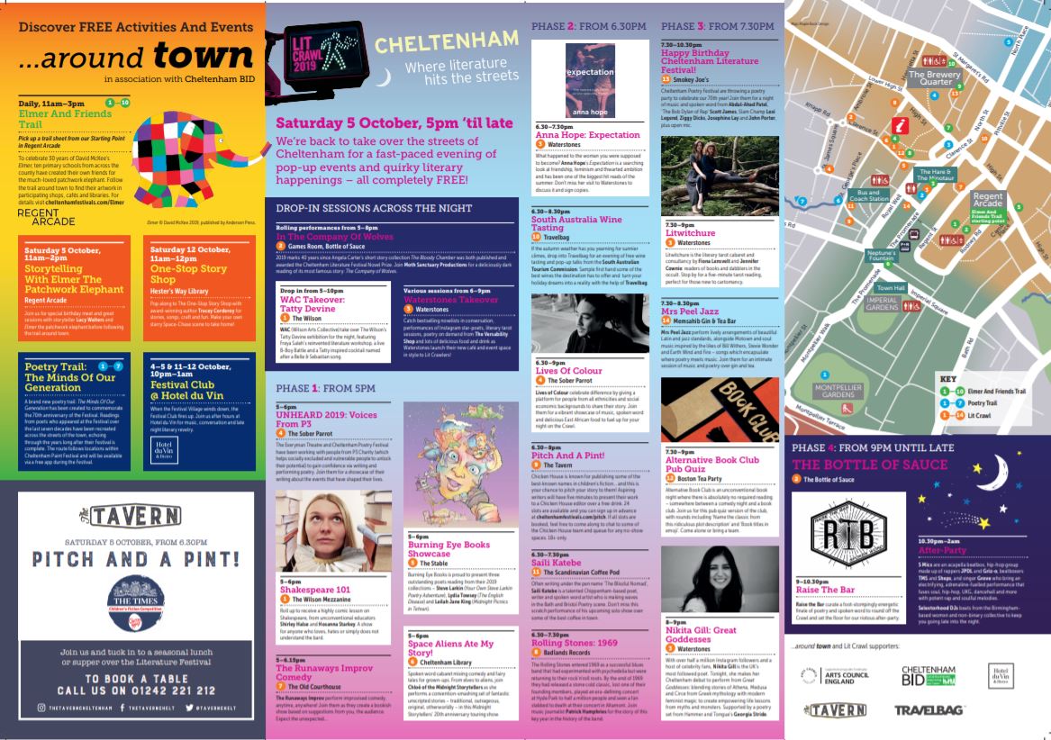Free events and Lit Crawl line up announced for The Times and The